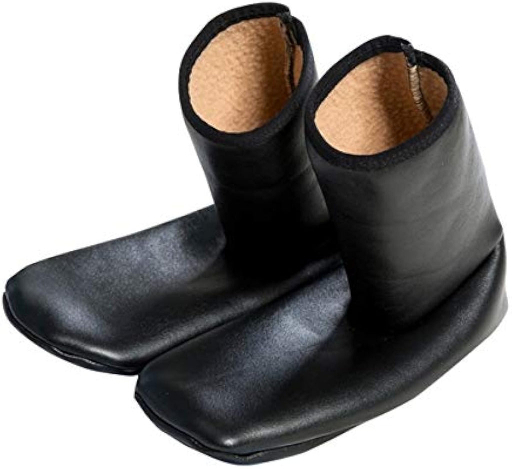 Black Leather Khuffs for Wudu & Indoor Use