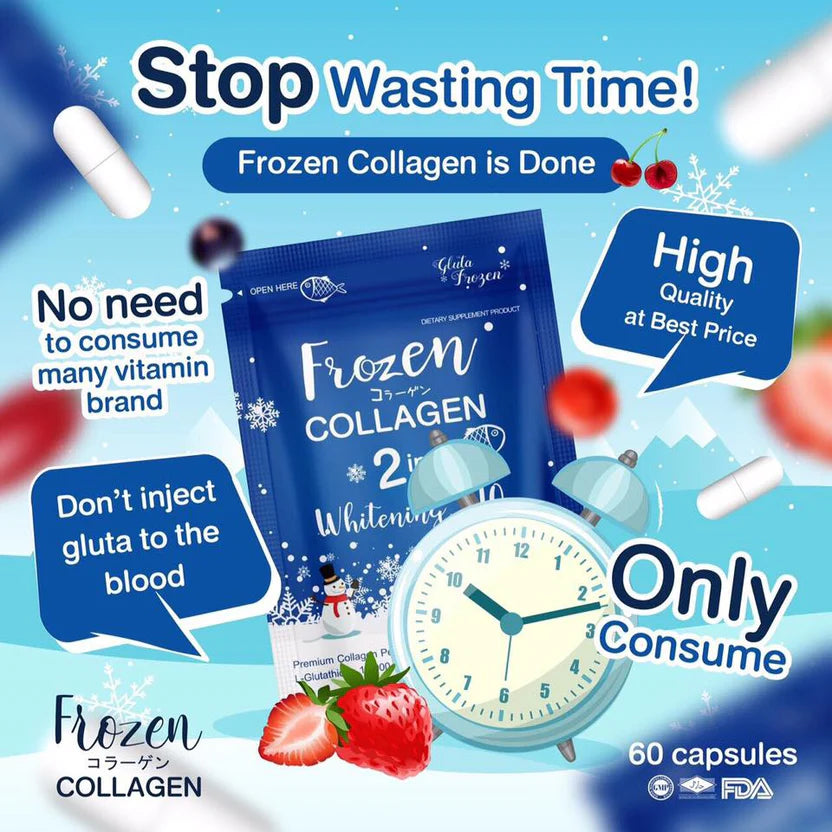 Gluta Frozen Collagen 2-in-1 Beauty Capsules — 60 Capsules